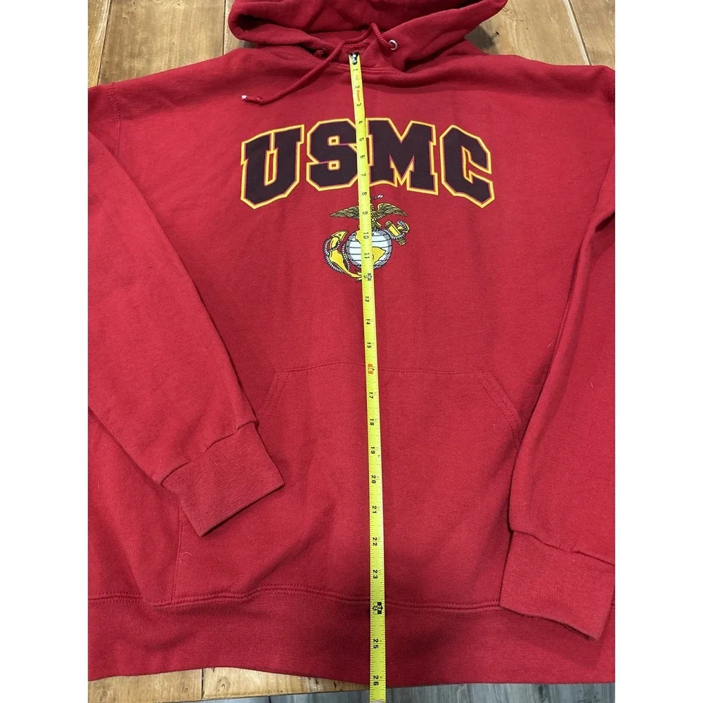 USMC United States Marine Corps Red Pullover Hoodie Sweatshirt Men's XL